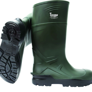 Galocha PU S5 Verde/Preta Aço PU CI SRC - TECHNO BOOTS