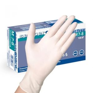 Caixa 100 (S-L) 90 (XL) Luvas Látex Sem Pó - SEMPERGUARD