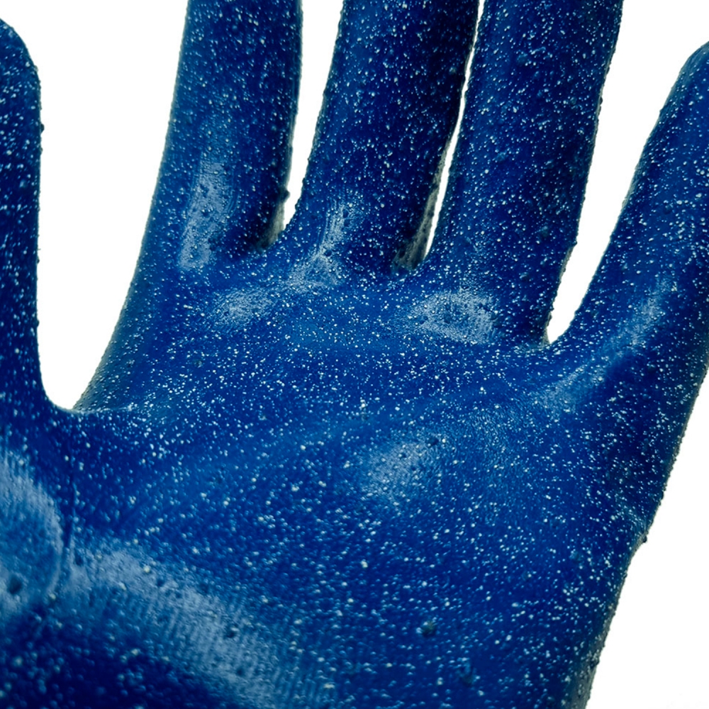 Luva Algodão Revestimento Total Nitrilo Azul 35cm - SHOWA - Image 3