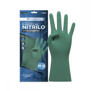 Luva Algodão Revestimento Nitrilo Verde 33cm - 4 GASA