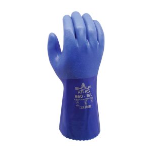 Luva Algodão Revestimento PVC Azul 30 Cm - SHOWA