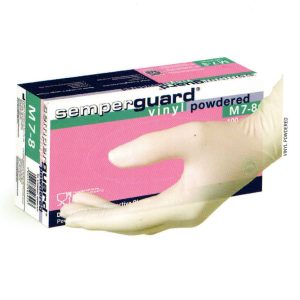 Caixa 100 (S-L) 90 (XL) Luvas Vinil Com Pó - SEMPERGUARD