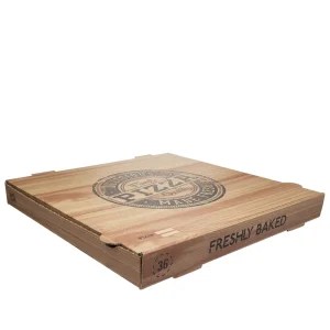 CAIXA PIZZA MICRO-CANELADO CASTANHO