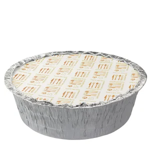 FORMA DE ALUMÍNIO REDONDA COM TAMPA 1,42L (1420ML)