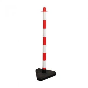 Poste Sinalização Branco / Vermelho 90cm - FIELD