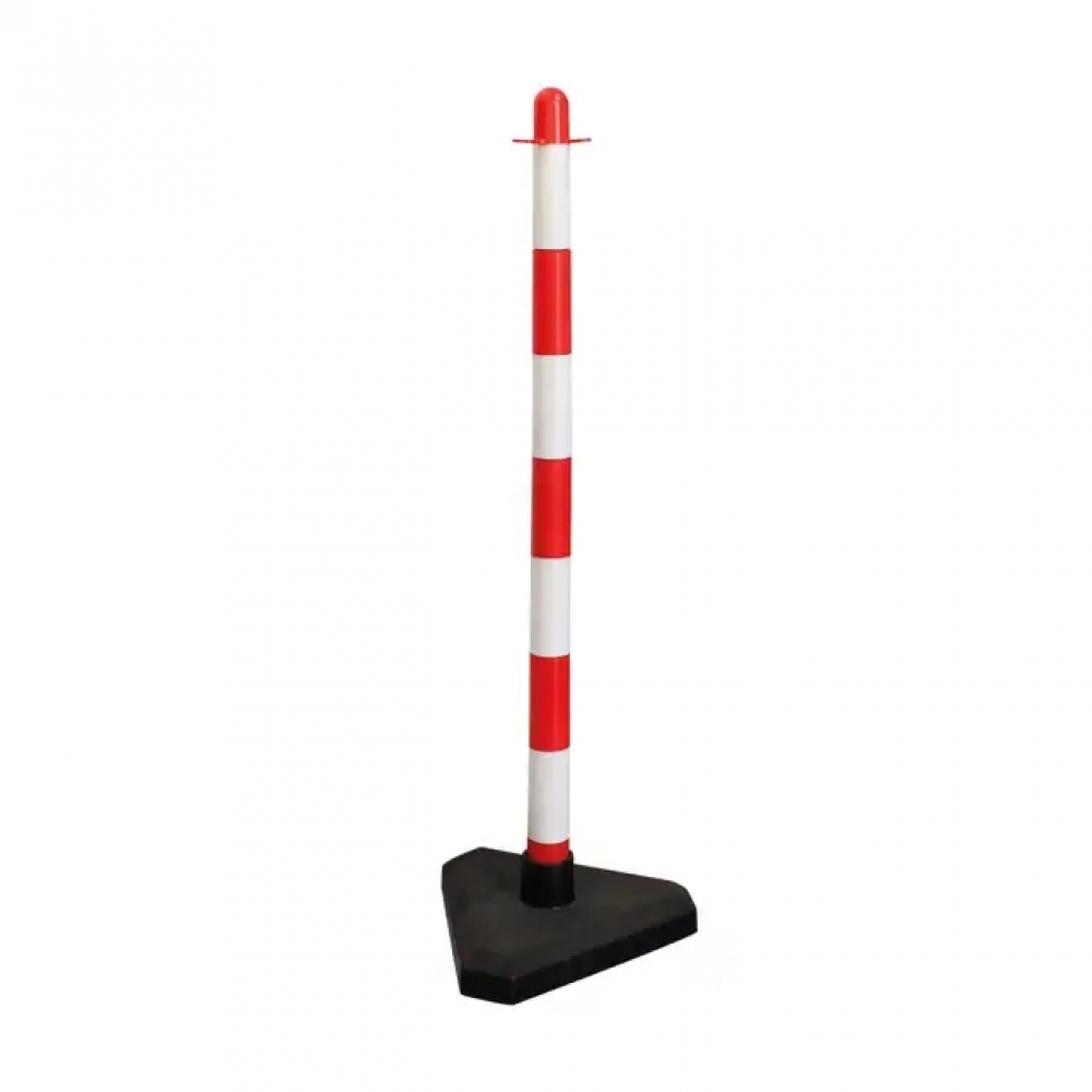 Poste Sinalização Branco / Vermelho 90cm - FIELD